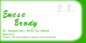 emese brody business card